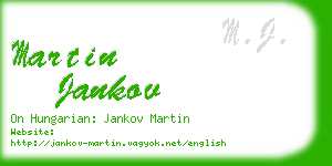 martin jankov business card